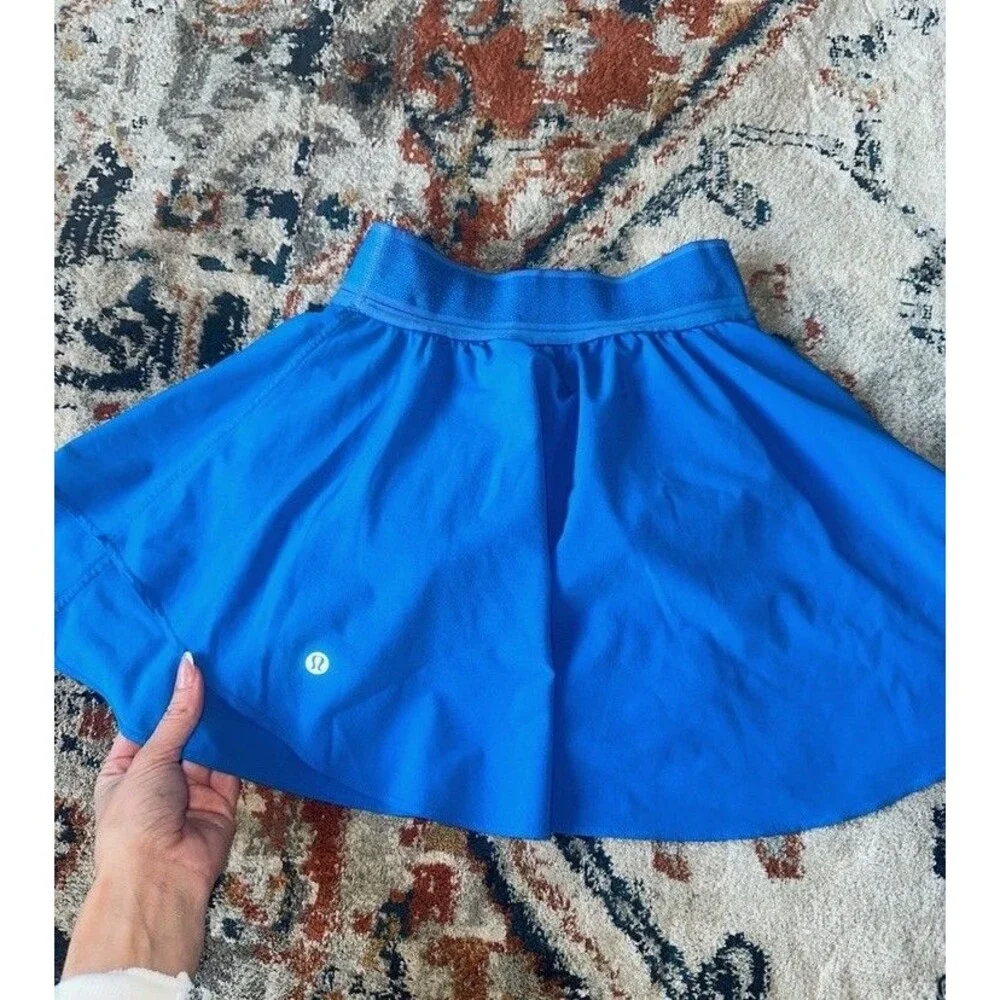 Lululemon Court Rival High Rise Skirt Skort Poolside Blue Size 0